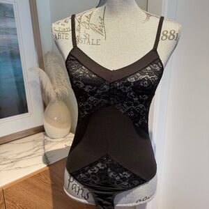 Elegant Black Lace Bodysuit